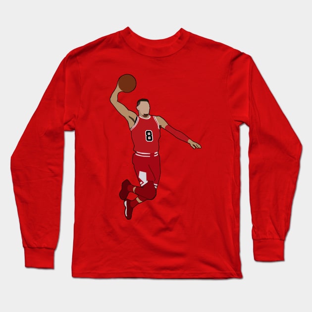 Zach Lavine - Chicago Bulls Long Sleeve T-Shirt by xavierjfong